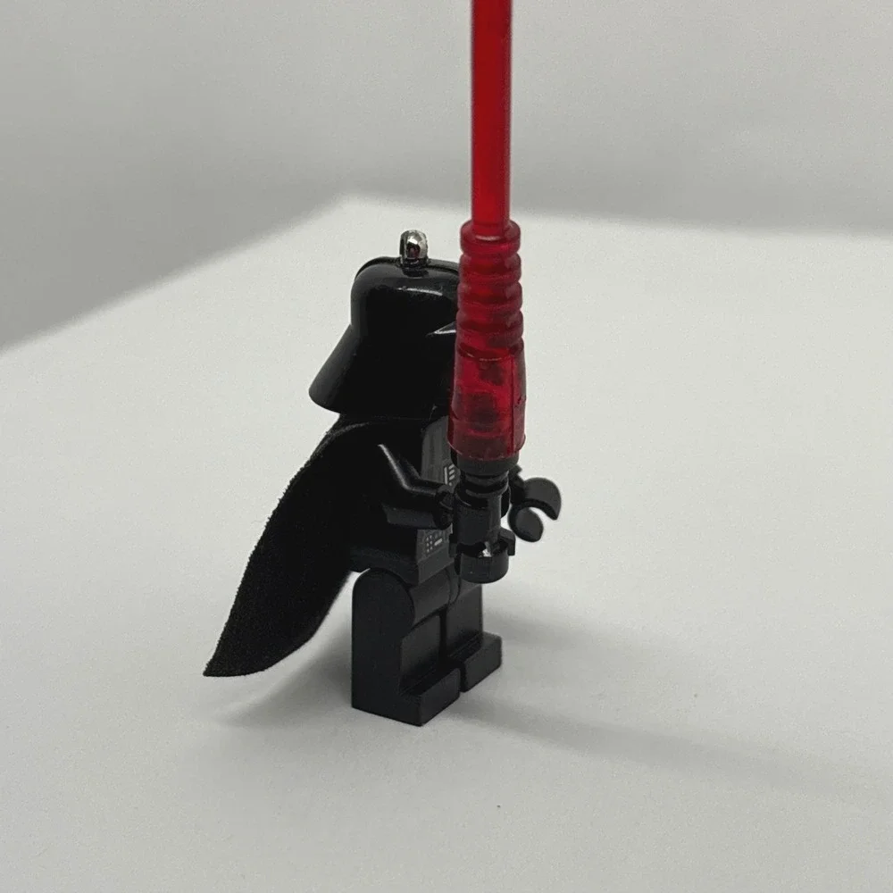 LEGO Star Wars Darth Vader Minifigure Ornament Lightsaber Black Cape Keychain